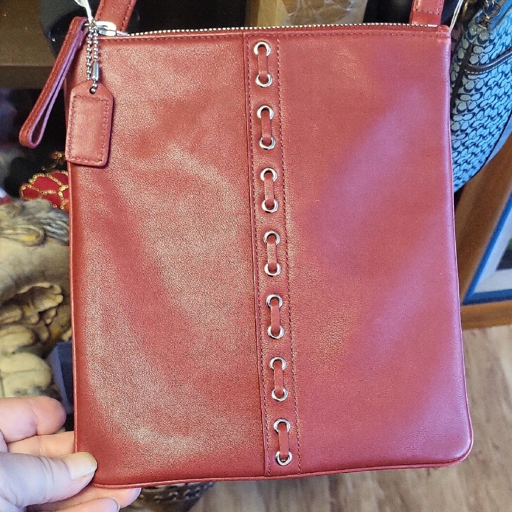 Red Leather Crossbody Bag